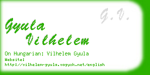 gyula vilhelem business card